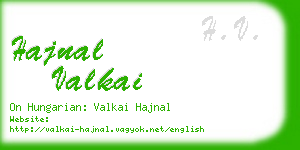 hajnal valkai business card